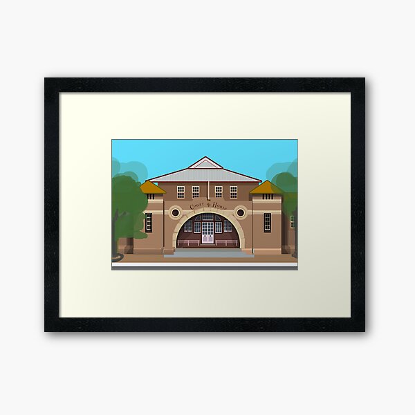 Nowra Court House Historic Architecture  Framed Art Print