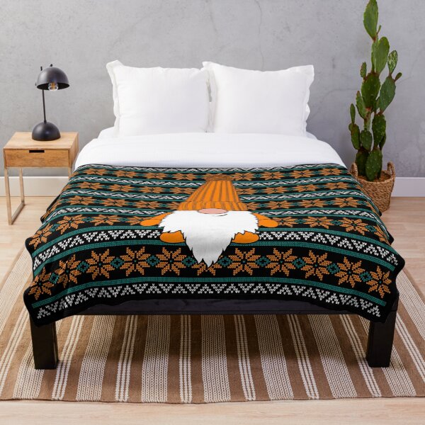 Artikelvorschau, Krimbles Cheeky Festive Gonk Holiday Gnome Poinsettia Ugly Christmas Sweater entworfen und verkauft von Krimbles.