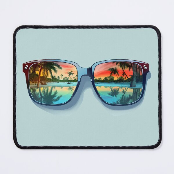 Item preview, Gafas de sol estilo Wayfarer Gafas de escape al atardecer en la playa tropical designed and sold by meganohm.