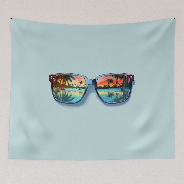 Item preview, Wayfarer Style Sunglasses Tropical Beach Sunset Escape Eyewear designed and sold by meganohm.