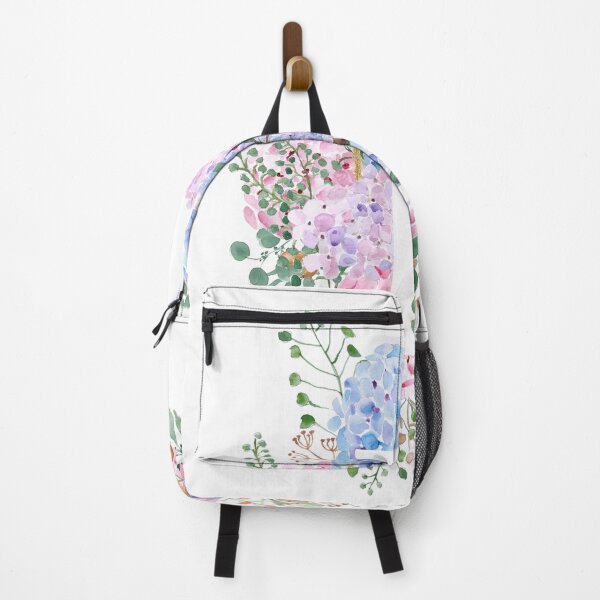 Item preview, botanical monogram alphabet L hydrangea flowers hand painted designed and sold by ColorandColor.
