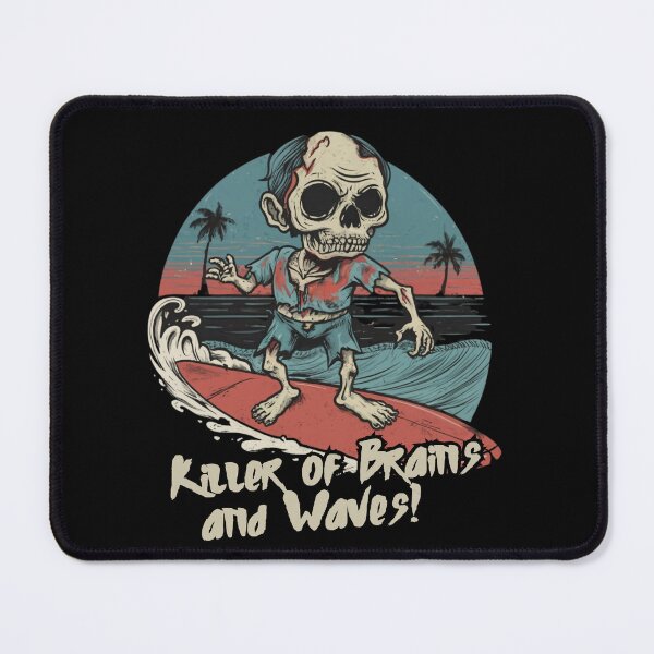 Item preview, Surfing Zombie, killer of waves and brains, surf designed and sold by Meandmyshop.