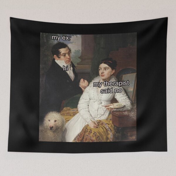 Item preview, The Therapist said No - Thanksgiving, Christmas And Birthday Party Gift Ideas for Classic Memes Lovers and Fans designed and sold by Memeing Everything.