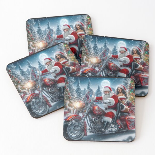 Item preview, Santa and Mrs out for a bike ride designed and sold by SeeingBeyond.