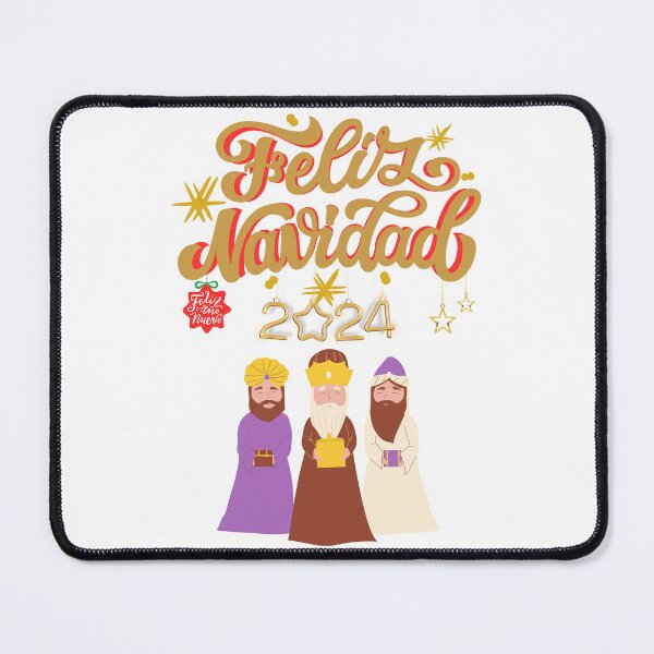Item preview, Feliz Navidad-Merry Christmas and happy new year 2023-2024 in spanish 3 Kings day designed and sold by Verle-art.