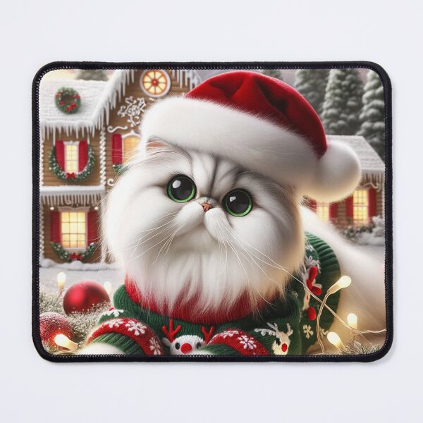 Item preview, Christmas Chinchilla Cat In A Winter Wonderland designed and sold by ZenEverAI.