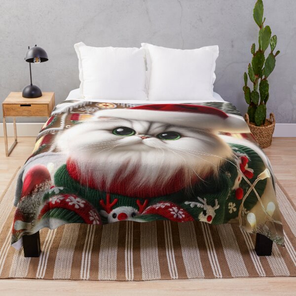 Item preview, Christmas Chinchilla Cat In A Winter Wonderland designed and sold by ZenEverAI.