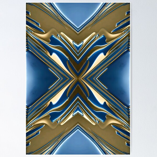 Item preview, Golden blue x abstract  designed and sold by SK8N.