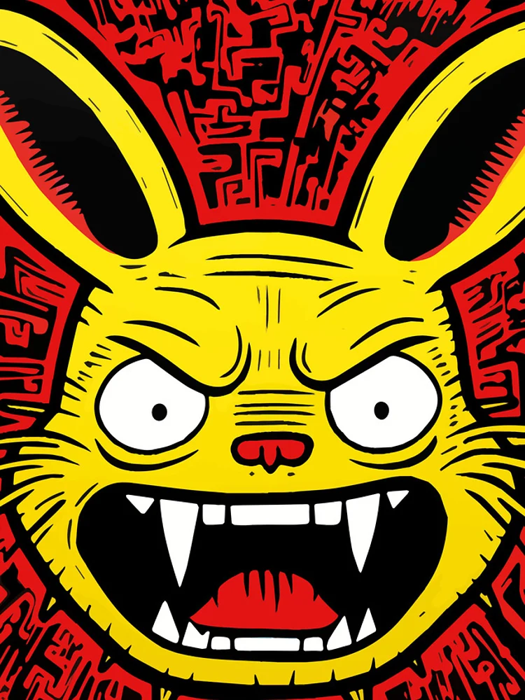 Thumbnail 4 of 4, iPhone Case, Angry Rabbit designed and sold by Digital Sanctuary.