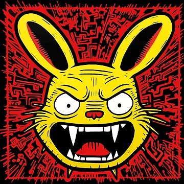 Artwork thumbnail, Angry Rabbit by Digital Sanctuary