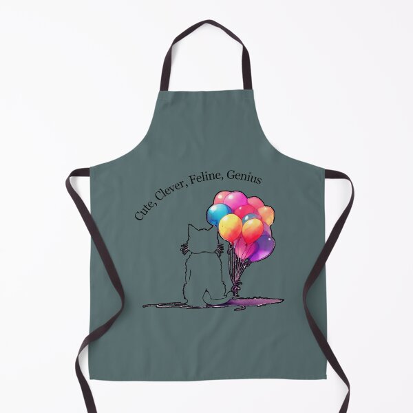 Item preview, A feline friend enjoying a balloon-filled celebration designed and sold by NiRia Spot.