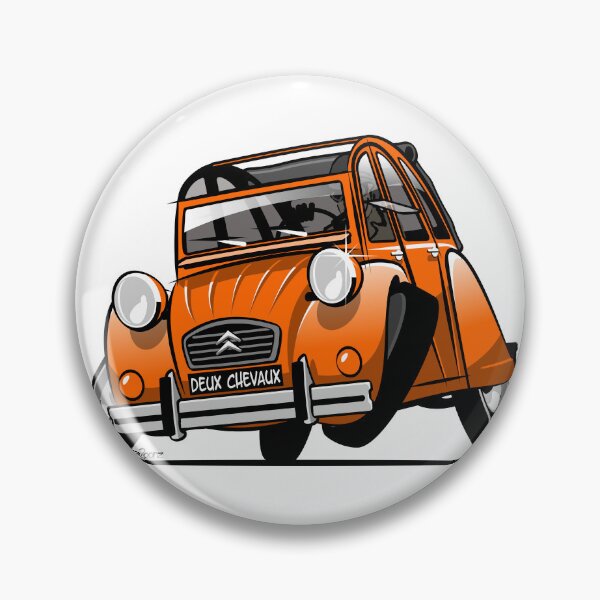 Item preview, 2CV caricature orange designed and sold by car2oonz.