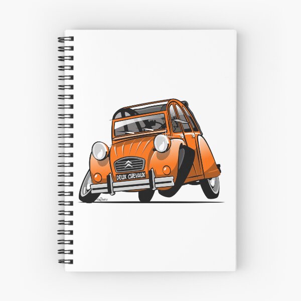 Item preview, 2CV caricature orange designed and sold by car2oonz.