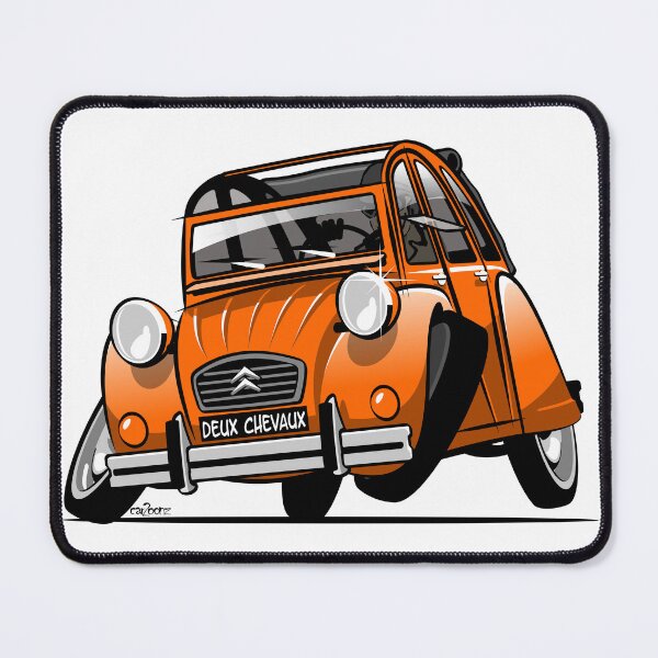 Item preview, 2CV caricature orange designed and sold by car2oonz.