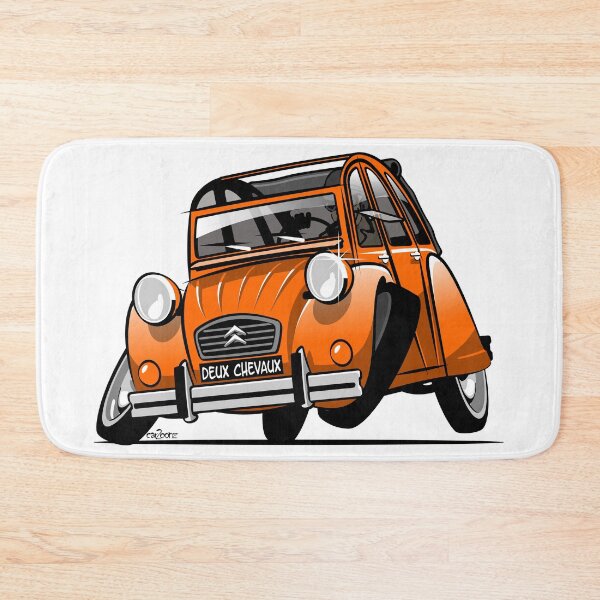 Item preview, 2CV caricature orange designed and sold by car2oonz.