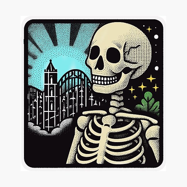 Magical Skeleton Land Photographic Print