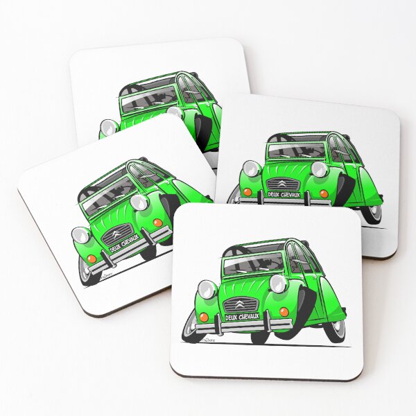 Item preview, 2CV caricature green designed and sold by car2oonz.