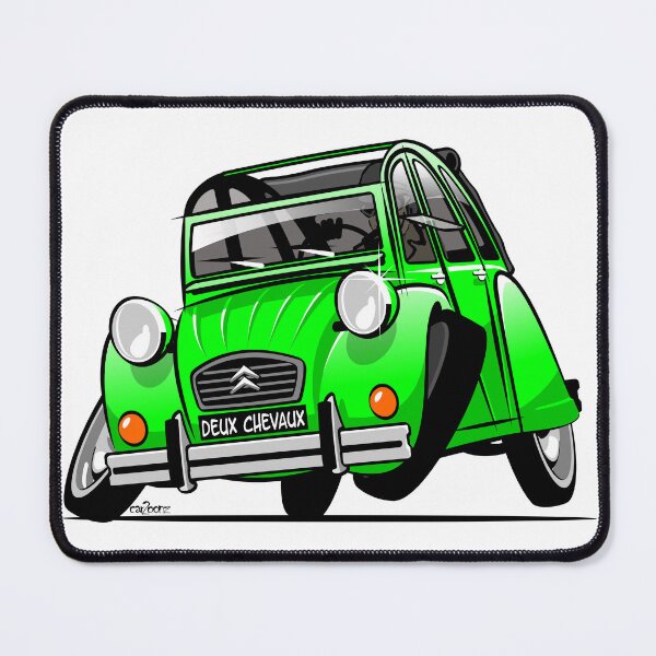 Item preview, 2CV caricature green designed and sold by car2oonz.