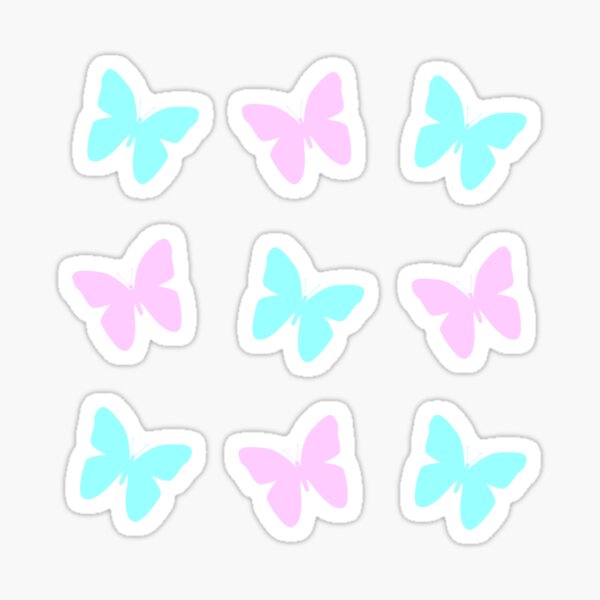 Item preview, Pastel Pink Blue Butterflies designed and sold by Bojana92.