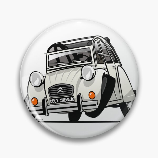 Item preview, 2CV caricature white designed and sold by car2oonz.