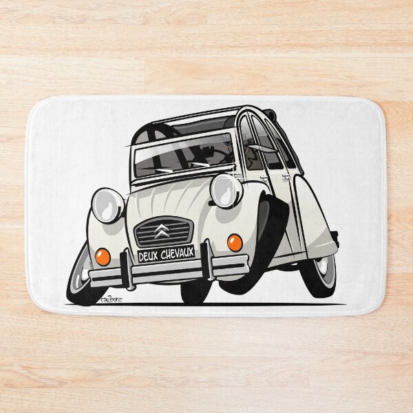 Item preview, 2CV caricature white designed and sold by car2oonz.