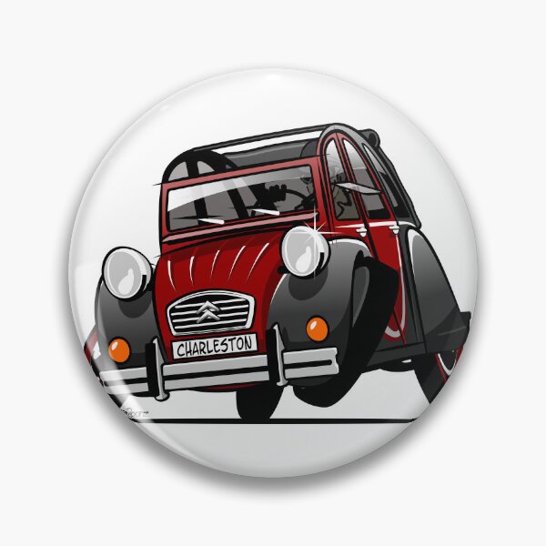 Item preview, 2CV caricature Charleston red designed and sold by car2oonz.