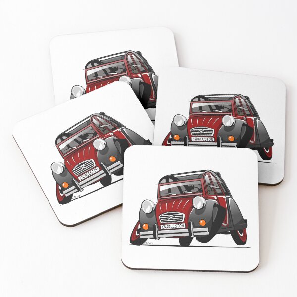 Item preview, 2CV caricature Charleston red designed and sold by car2oonz.