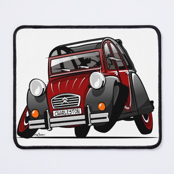 Item preview, 2CV caricature Charleston red designed and sold by car2oonz.