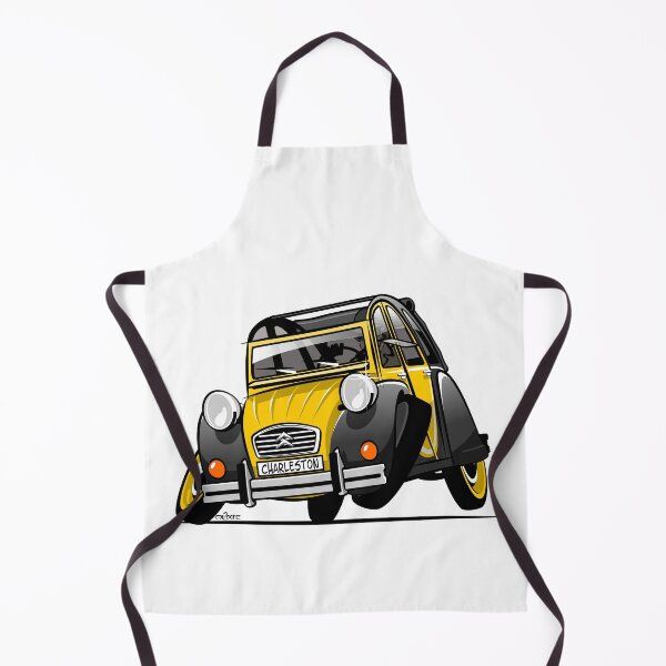 Item preview, 2CV caricature Charleston yellow designed and sold by car2oonz.