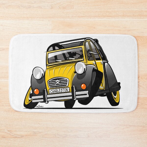 Item preview, 2CV caricature Charleston yellow designed and sold by car2oonz.