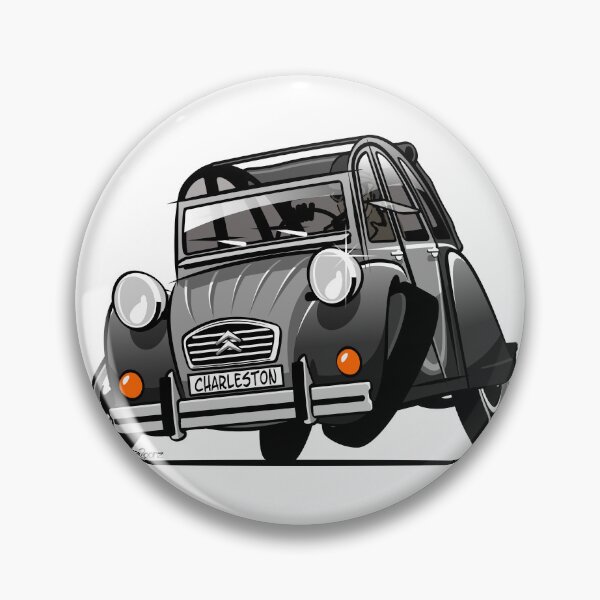 Item preview, 2CV caricature Charleston grey designed and sold by car2oonz.