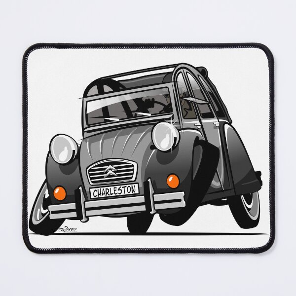 Item preview, 2CV caricature Charleston grey designed and sold by car2oonz.