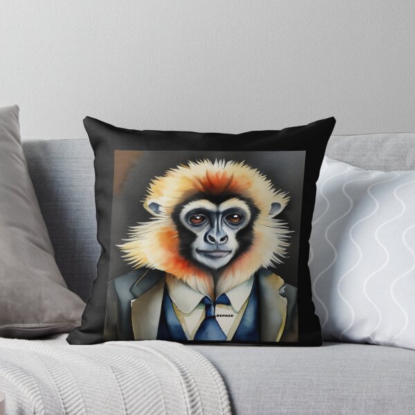 Item preview, Portrait of a Kloss's Gibbon Primate Wearing a Suit by dePace' designed and sold by mrpropcake.