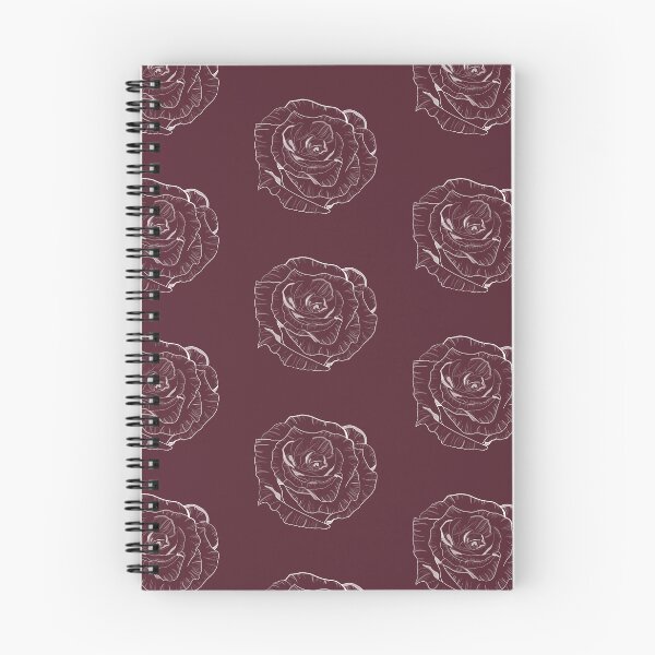 Item preview, White rose drawing, maroon background designed and sold by katelynroseart1.