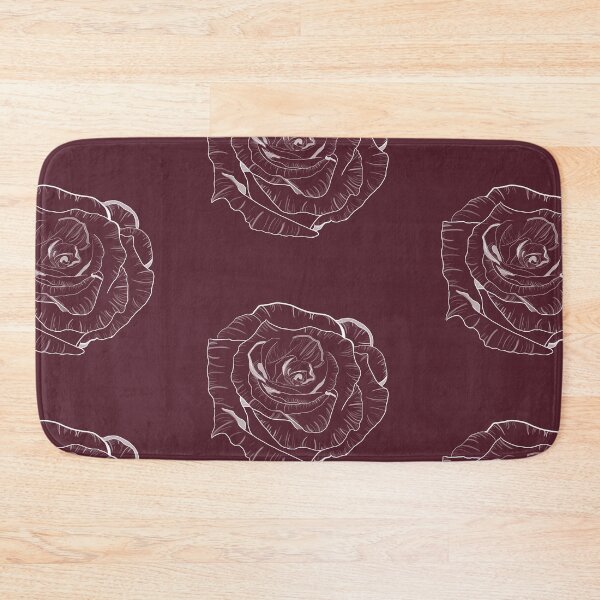 Item preview, White rose drawing, maroon background designed and sold by katelynroseart1.