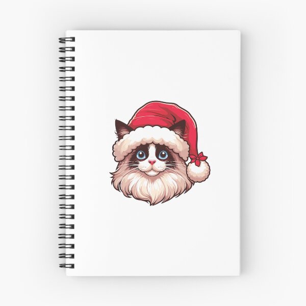 Artikelvorschau, Ragdoll-Katze mit Weihnachtsmütze entworfen und verkauft von Arterx.
