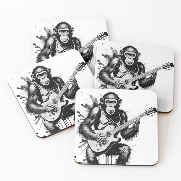 Item preview, Chimpanzee Playing a Guitar designed and sold by SW-Graphics.
