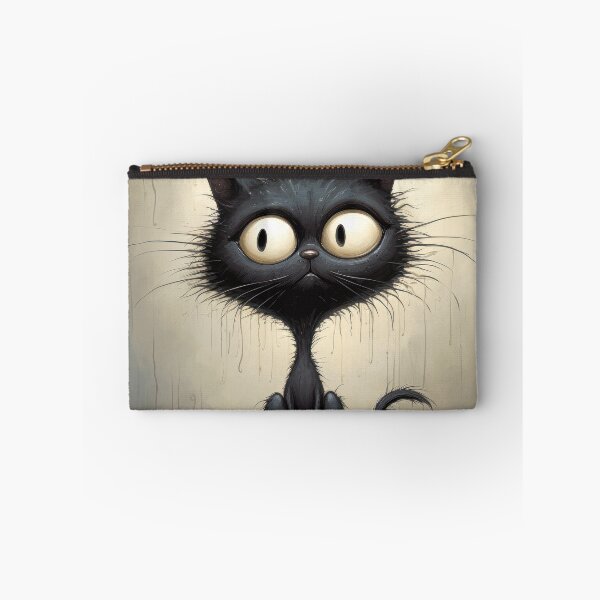 Item preview, Cartoon cat in the rain designed and sold by Pixelartistin.