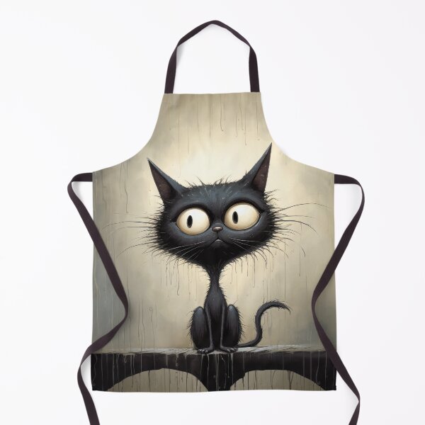 Item preview, Cartoon cat in the rain designed and sold by Pixelartistin.