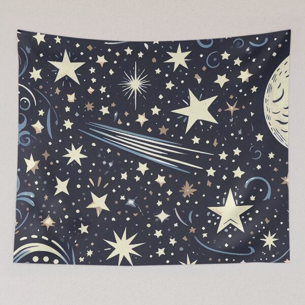 Item preview, Starry Night Sky Pattern – Celestial and Cute designed and sold by Kittyzens.