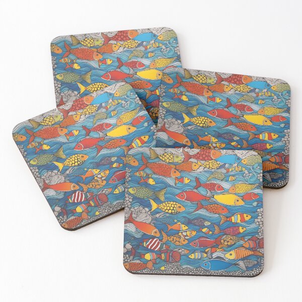 Item preview, Fish tide in ocean. designed and sold by WildLadyWood.