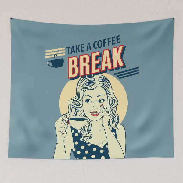 Item preview, Take A Coffee Break Pin Up Girl Vintage Style designed and sold by dk-design85.