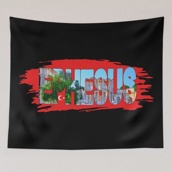 Item preview, EPHESUS - Turkey Ancient Ruins with Flag designed and sold by Adam Gormley.