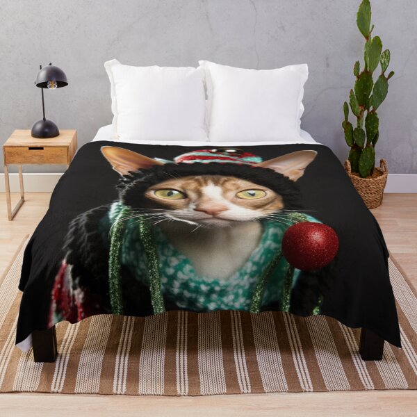 Item preview, Christmas Cornish Rex Feeling Festive designed and sold by ZenEverAI.