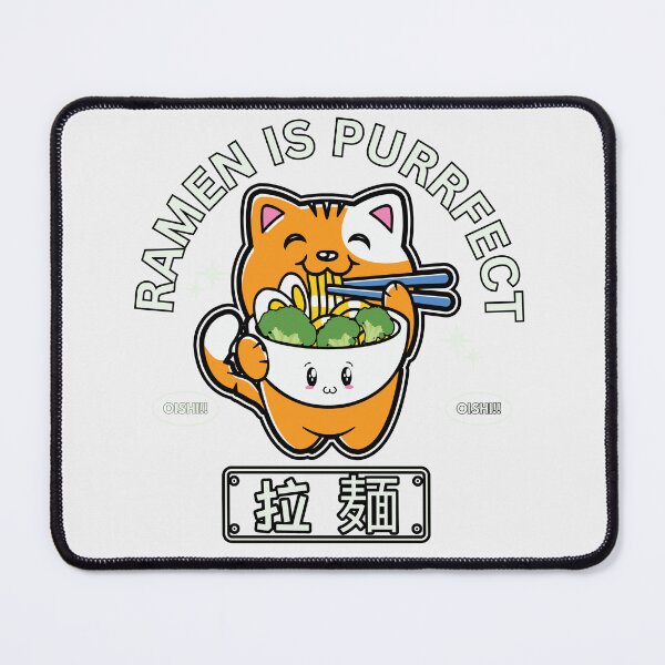 Item preview, Ramen is Purrfect Cat Eating Bowl of Ramen Noodles designed and sold by FigmentPigments.