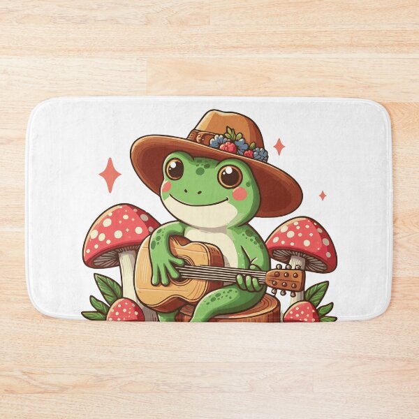 Artikelvorschau, Cottagecore Aesthetics Frosch spielt Gitarre entworfen und verkauft von heartsake.