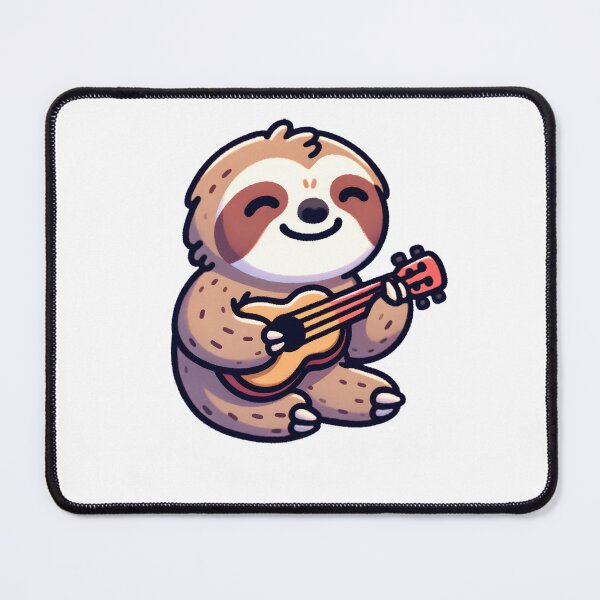 Item preview, Delighted Sloth Playing Ukulele designed and sold by UmbrellaStudio1.