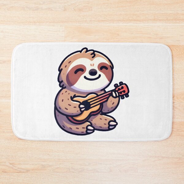 Item preview, Delighted Sloth Playing Ukulele designed and sold by UmbrellaStudio1.