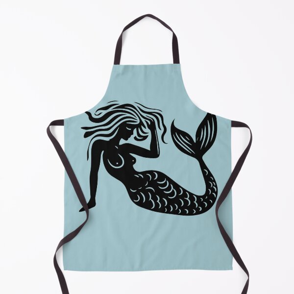 Item preview, Woodcut Mermaid designed and sold by Texterns.