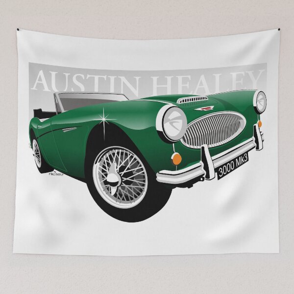 Item preview, Austin Healey 3000 Mk 3 green designed and sold by car2oonz.